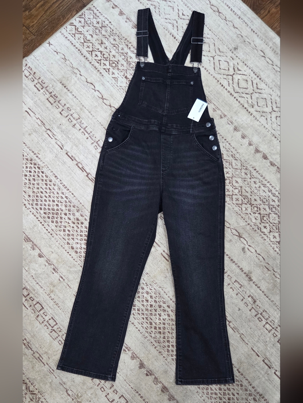Classic Somona Black Denim Overalls for Women NWT Medium